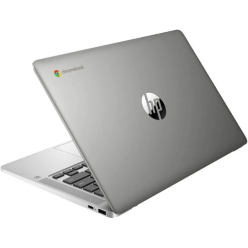 에이치피 2020 HP 14 Premium FHD IPS Anti-Glare WLED-Backlit Chromebook, Intel Celeron N4000 up to 2.6GHz, 4GB DDR4, 64GB eMMC, WiFi, Media Reader, USB-C, Bluetooth, Webcam, Chrome OS, Aloha