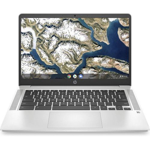 에이치피 2020 HP 14 Premium FHD IPS Anti-Glare WLED-Backlit Chromebook, Intel Celeron N4000 up to 2.6GHz, 4GB DDR4, 64GB eMMC, WiFi, Media Reader, USB-C, Bluetooth, Webcam, Chrome OS, Aloha