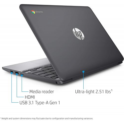 에이치피 HP Chromebook 11-Inch Laptop, Intel Celeron N3060 Processor, 2 GB SDRAM, 16 GB eMMC Storage, Chrome OS (11-v000nr, Ash Gray)