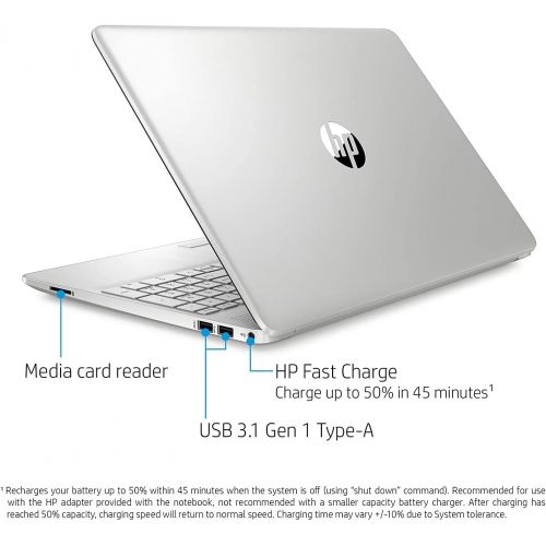 에이치피 2022 Newest HP 15.6 HD Laptop Intel 4-Core i7-1065G7 Intel Iris Plus Graphics 32GB RAM DDR4 1TB M.2 SSD USB-C Webcam HDMI WiFi AC Bluetooth Backlit Keyboard Silver Windows 10 Pro w