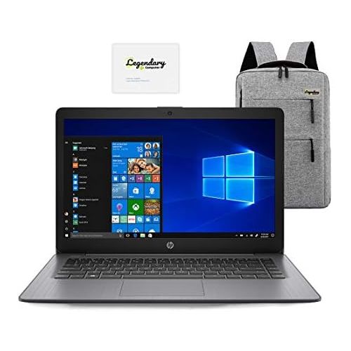 에이치피 2020 HP 14 inch HD Laptop, Intel Celeron N4000 up to 2.6 GHz, 4GB DDR4, 64GB eMMC, WiFi 5, Webcam, HDMI, Windows 10 S /Legendary Accessories (Google Classroom or Zoom Compatible) (