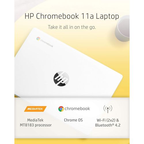 에이치피 HP Chromebook 11-inch Laptop - Up to 15 Hour Battery Life - MediaTek - MT8183 - 4 GB RAM - 32 GB eMMC Storage - 11.6-inch HD Display - with Chrome OS - (11a-na0021nr, 2020 Model,