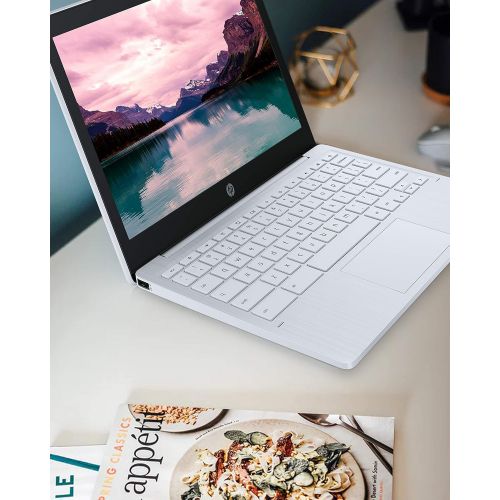 에이치피 HP Chromebook 11-inch Laptop - MediaTek - MT8183 - 4 GB RAM - 32 GB eMMC Storage - 11.6-inch HD Display - with Chrome OS - (11a-na0020nr, 2020 Model, Snow White)