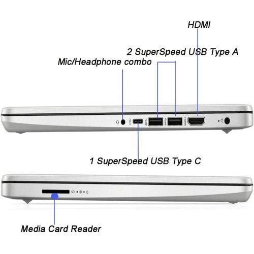 에이치피 Newest HP 14 HD Touchscreen Laptop Computer AMD Ryzen 3 3250U 16GB DDR4 RAM 512GB SSD AMD Radeon Graphics Webcam USB-C HDMI WiFi Windows 11 Home ABYS Mouse PAD
