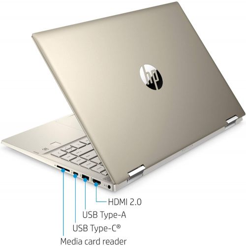 에이치피 HP Pavilion x360 2-in-1 14 FHD IPS WLED-Backlit Touchscreen Laptop, Intel Quad-Core i5-1035G1 Upto 3.6GHz, 8GB DDR4, 512GB SSD, Backlit Keyboard, Fingerprint Reader, Webcam, BT, HD