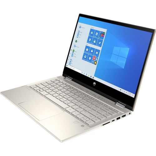 에이치피 HP Pavilion x360 2-in-1 14 FHD IPS WLED-Backlit Touchscreen Laptop, Intel Quad-Core i5-1035G1 Upto 3.6GHz, 8GB DDR4, 512GB SSD, Backlit Keyboard, Fingerprint Reader, Webcam, BT, HD