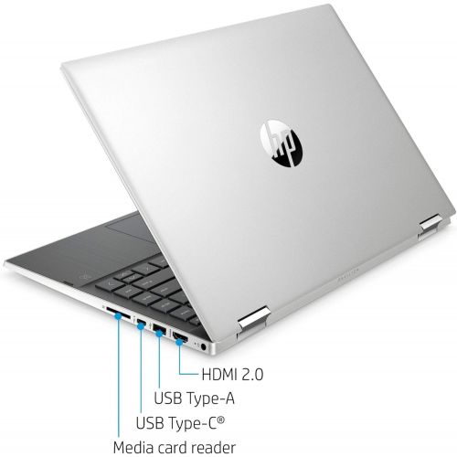 에이치피 2020 HP - Pavilion x360 2-in-1 14 HD Touch-Screen Business Convertible Laptop - Intel Core i3-1035G1 - 8GB Memory - 256GB SSD - Win10 Pro - Natural Silver - w/ RATZK 32GB USB Drive