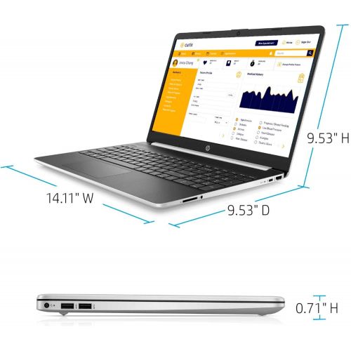 에이치피 HP 15.6 Laptop (15-DY1023DX) Intel Core i5 - 12GB Memory - 256GB SSD + 16GB Optane - Natural Silver/Ash Silver Keyboard