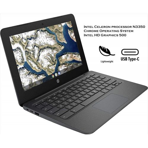 에이치피 Newest Flagship Portable HP Chromebook, 11.6 HD (1366 x 768) Display, Webcam, Wi-fi, USB-C, Intel Celeron Processor N3350, Chrome OS, HD Graphics 500, 4GB Memory, 32GB eMMC Flash M