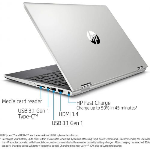 에이치피 HP Pavilion X360 2-in-1 14 HD WLED-Backlit Touch Screen Display Laptop Intel Core i5-8265U Quad-Core 8GB DDR4 512GB SSD HDMI Intel UHD Graphics 620 Windows 10