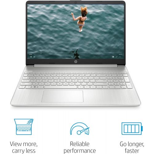 에이치피 HP 15 Laptop, AMD Ryzen 7 3700U Processor, 8 GB RAM, 256 GB SSD, HD Display, Windows 10 Home (15-ef0022nr, Natural Silver)