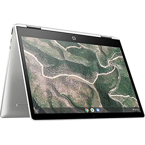 에이치피 HP x360 12 HD+ (1366 x 912) Touch 2-in-1 Chromebook Laptop, Intel Celeron N4020, 4GB RAM, 64GB eMMC, Wireless-AC, Bluetooth, Webcam, Media Card Reader, USB 3.1-C, Chrome OS, ABYS 6