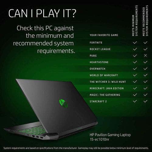 에이치피 Newest HP Pavilion 15.6 FHD Gaming Laptop, AMD 3rd Gen 6-Core Ryzen 5 4600H(Up to 4.0Ghz), NVIDIA GeForce GTX 1650, 16GB DDR4 RAM, 512GB SSD, B&O Audio, Backlit Keyboard, HDMI, Win