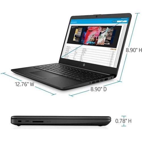 에이치피 2021 HP 14 HD Display Laptop Computer, AMD Athlon Silver 3050U Processor, 16GB DDR4 RAM, 512GB SSD, AMD Radeon Graphics, HD Audio, HDMI, USB-C, Bluetooth, Windows 10S, Black, 32GB