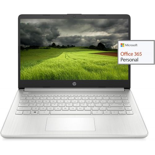 에이치피 HP 2021 Newest 14in HD Laptop Light-Weight, AMD Athlon 3050U(Up to 3.2GHz), 8GB RAM, 256GB SSD + 64GB eMMC, 1 Yr Office365, WiFi, Bluetooth 5, USB-A&C, HDMI, Webcam, Win10, w/Ghost