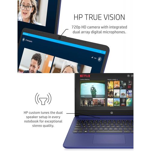 에이치피 HP 14 Laptop, AMD 3020e, 4 GB RAM, 64 GB eMMC Storage, 14-inch HD Touchscreen, Windows 10 Home in S Mode, Long Battery Life, Microsoft 365, (14-fq0040nr, 2020)