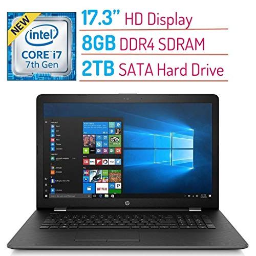 에이치피 2018 High Performance HP 17.3? HD+ (1600x900) Display Laptop PC, 7th Gen Intel Core i7-7500U Processor up to 3.5GHz, 8GB DDR4 SDRAM, 2TB HDD, DVD-RW, Bluetooth, WIFI, HDMI, Webcam,