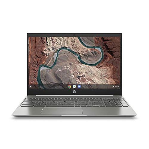 에이치피 HP Chromebook 15-Inch Laptop, Micro-EDGE Touchscreen, Dual-Core Intel Pentium Gold 4417U Gold Processor, 4 GB SDRAM, 64 GB eMMC Storage, Chrome OS (15-de0010nr, Ceramic White/Miner