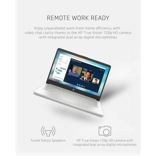 에이치피 HP 14 Laptop, 11th Gen Intel Core i3-1115G4, 4 GB RAM, 128 GB SSD Storage, 14-inch HD Display, Windows 10 in S Mode, Long Battery Life, Fast-Charge Technology, Thin & Light Design