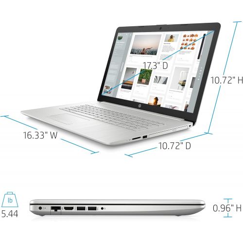 에이치피 2021 HP 17.3 Full HD IPS Display Laptop, Intel Core i5-10210U Processor, 12GB Memory, 1TB HDD, Backlit Keyboard, DVD, HDMI, WiFi, Webcam, Windows 10 Home