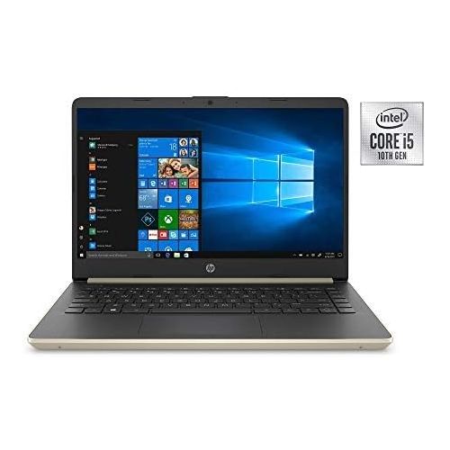 에이치피 Newest HP 14 HD Premium Business Laptop PC10th Gen Intel Quad-Core i5-1035G1 up to 3.6GHz8GB RAM256GB SSD16GB OptaneWiFiHDMI Card ReaderBluetooth Windows 10Gold (8GB 256GB SSD)