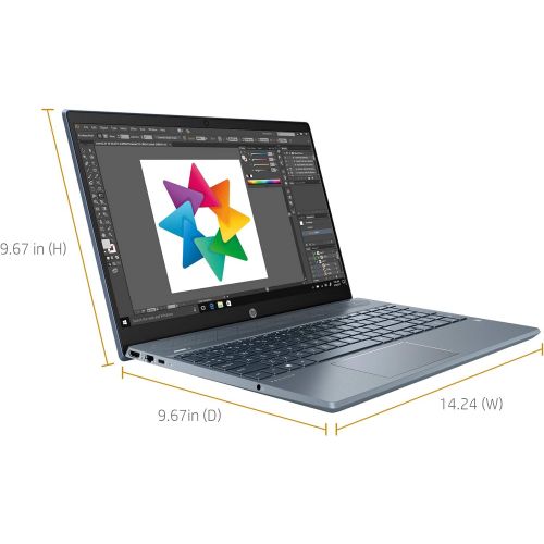 에이치피 2021 HP Pavilion 15.6 FHD IPS Laptop PC Quad-Core AMD Ryzen 5 3500U 12GB RAM DDR4 256GB M.2 SSD+1TB HDD AMD Radeon Vega 8 HDMI USB-C RJ-45 WIFI Bluetooth Webcam Windows 10 Pro w/RE