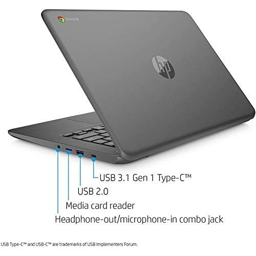에이치피 HP 14 FHD IPS Anti-Glare WLED-Backlit Chromebook Laptop, AMD Dual-Core A4 9120 Processor, 4GB DDR4, 32GB eMMC, WiFi, Bluetooth, Webcam, USB-C, Media Card Reader, Chrome OS, 32GB AB