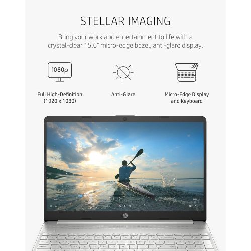 에이치피 HP 15 Laptop, AMD Ryzen 3 Processor, 8 GB RAM, 256 GB SSD, 15.6” Full HD Windows 10 Home in S Mode, Lightweight Computer with Webcam and Dual Mics, Work, Study, & Gaming (15-ef1050