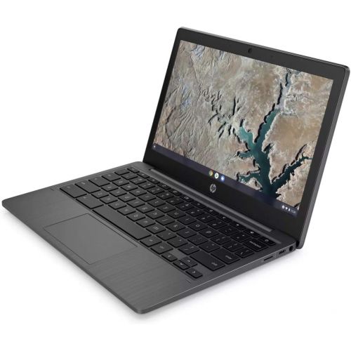 에이치피 2021 Newest HP Chromebook 11.6 Inch HD Laptop, MediaTek MT8183 8-core Processor, 4GB RAM, 32GB eMMC SSD, WiFi, Bluetooth, Webcam, Ash Gray, Chrome OS + Oydisen Cloth