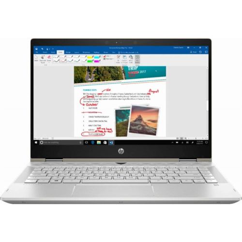 에이치피 HP Pavilion x360 14 FHD WLED Touchscreen 2-in-1 Convertible Laptop, Intel Core i5-8250U up to 3.4GHz, 8GB DDR4, 128GB SSD, 802.11ac, Bluetooth, USB-C, Webcam, HDMI, Fingerprint Rea