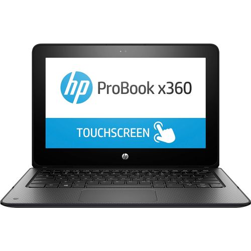 에이치피 HP ProBook x360 G1 EE 11.6 Touchscreen LED HD 2-in-1 Laptop, Intel Celeron N3350 Dual-Core 1.1GHz, 4GB DDR3, 64GB SSD eMMC, Type-C, HDMI, RJ-45, WiFi AC, Bluetooth 4.2, Windows 10