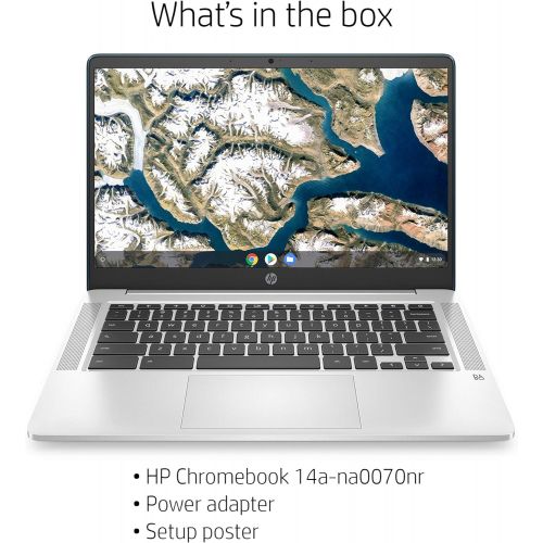 에이치피 HP Chromebook 14-inch HD Laptop, Intel Celeron N4000, 4 GB RAM, 32 GB eMMC, Chrome (14a-na0070nr, Forest Teal)