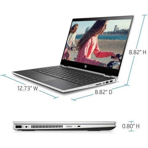 에이치피 HP Pavilion X360 2-in-1 14 HD WLED-Backlit Touch Screen Display Laptop Intel Core i5-8265U Quad-Core 16GB DDR4 512GB SSD + 1TB HDD HDMI Windows 10 with Accessory Bundle