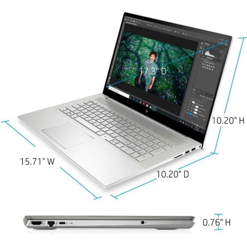 에이치피 Newest HP Envy 17t Touch Quad Core with 10th Gen.Intel i7-10510U, NVIDIA GeForce MX250 4GB GDDR5, 17.3 WLED, Windows 10 PRO Upgrade Bang & Olufsen Laptop PC (16GB DDR4, 1TB HDD+256