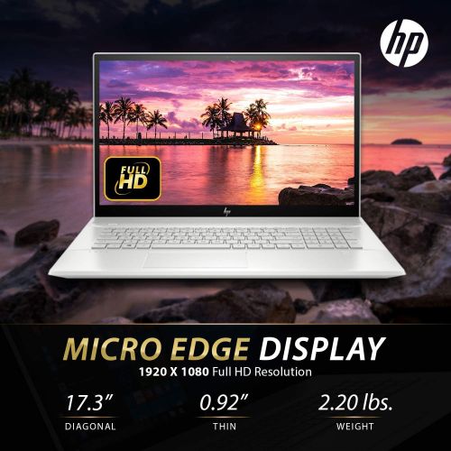 에이치피 Newest HP Envy 17t Touch Quad Core with 10th Gen.Intel i7-10510U, NVIDIA GeForce MX250 4GB GDDR5, 17.3 WLED, Windows 10 PRO Upgrade Bang & Olufsen Laptop PC (16GB DDR4, 1TB HDD+256