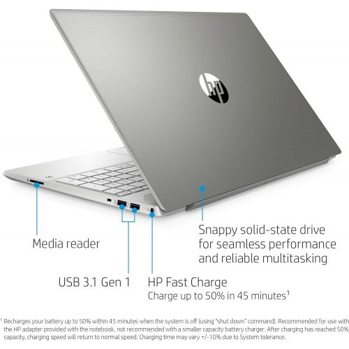 에이치피 HP Pavilion 15-Inch HD Touchscreen Laptop, 10th Gen Intel Core i5-1035G1, 8 GB RAM, 512 GB Solid-State Drive, Windows 10 Home (15-cs3010nr, Mineral Silver)