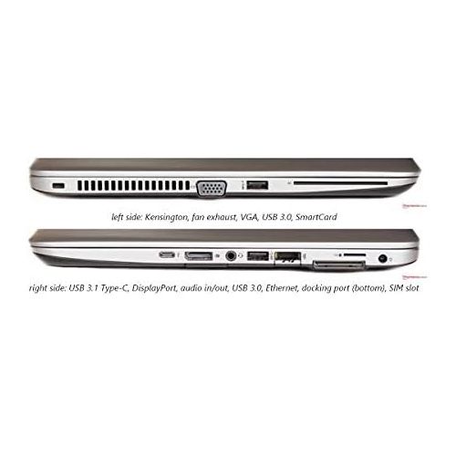 에이치피 HP EliteBook 840 G3 14 Anti-Glare FHD Full HD (1920x1080) Business Laptop (Intel Core i5-6300U, 16GB DDR4 Memory, 512GB M.2 SSD) Display DP, VGA, Type-C, RJ-45, Windows 10 Professi