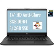 HP Laptop 14 Business Notebook Computer I 14 HD Anti-Glare?Display I AMD Dual-Core Athlon Silver 3050U I 8GB DDR4 512GB SSD I Webcam Type-C HDMI Win 10 +?16GB Micro SD Card