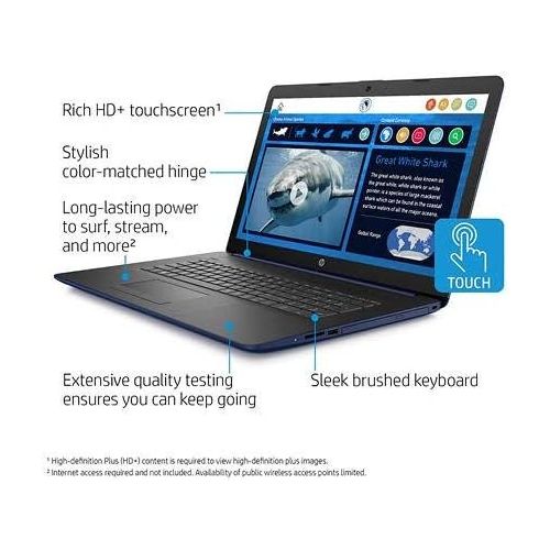 에이치피 HP 17.3 HD+ SVA BrightView WLED-Backlit Touchscreen Laptop, Intel Quad-Core i5-8265U up to 3.9GHz, 8GB DDR4, 256GB NVMe SSD, Optical Drive, Bluetooth, Wi-Fi, HD Audio, HD Webcam, L