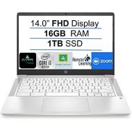 2021 Newest HP 14 FHD Laptop for Business and Student, Intel Core i3-1005G1(Beat i5-7200U), 16GB DDR4 RAM, 1TB SSD, Bluetooth, Webcam, HDMI, WiFi, Backlit Keyboard, USB-C, Win10 S,