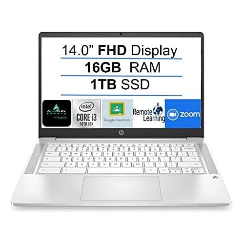 에이치피 2021 Newest HP 14 FHD Laptop for Business and Student, Intel Core i3-1005G1(Beat i5-7200U), 16GB DDR4 RAM, 1TB SSD, Bluetooth, Webcam, HDMI, WiFi, Backlit Keyboard, USB-C, Win10 S,