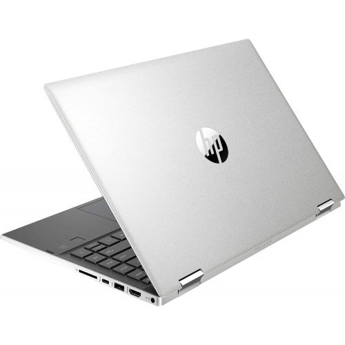 에이치피 HP Premium Pavilion X360 14 2-in-1 Business Laptop 14 HD Touchscreen 10th Gen Intel Core i3-1005G1 8GB DDR4 128GB SSD Intel UHD Graphics B&O Audio HDMI USB-C Win10 Pro Silver + USB