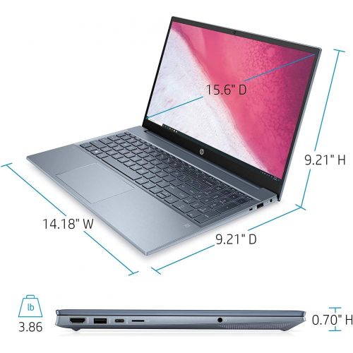 에이치피 2021 Newest HP Pavilion 15.6 FHD IPS Non-Touch Laptop, AMD 6-Core Ryzen 5 4500U Up to 4.0 GHz (Beats i5-1035G1), 16GB DDR4 RAM, 512GB PCI-e SSD, 720P Webcam, WiFi, HDMI, Win 10 Hom