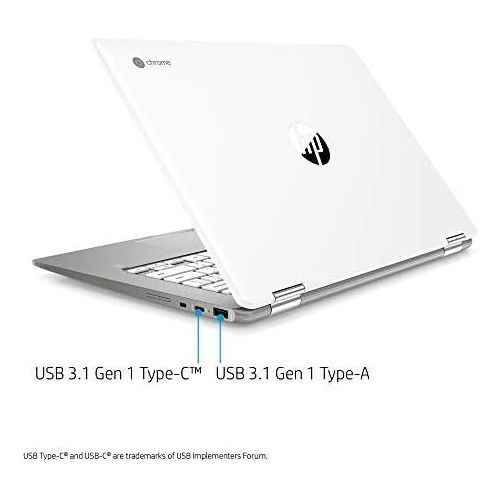 에이치피 HP X360 14 HD WLED-Backlit Touchscreen 2 in 1 Chromebook Laptop, Intel Pentium Silver N5000, 4GB DDR4, 128GB eMMC, WiFi, Bluetooth, Webcam, Media Card Reader, USB-C, Chrome OS, 64G