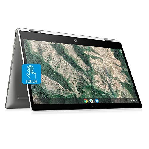 에이치피 HP X360 14 HD WLED-Backlit Touchscreen 2 in 1 Chromebook Laptop, Intel Pentium Silver N5000, 4GB DDR4, 128GB eMMC, WiFi, Bluetooth, Webcam, Media Card Reader, USB-C, Chrome OS, 64G