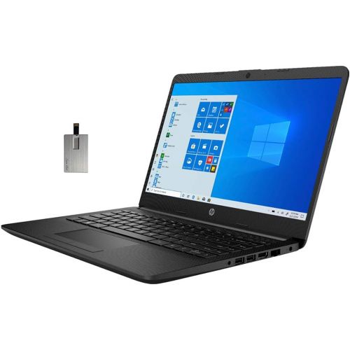 에이치피 2021 HP 14 HD Laptop Computer, 3rd Gen AMD Ryzen 3-3250U Processor, 8GB RAM, 1TB HDD, AMD Radeon Graphics, HD Audio, Webcam, USB-C, HDMI, Bluetooth, Windows 10 S, Jet Black, 32GB S