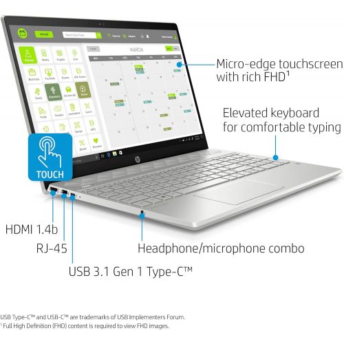 에이치피 HP Pavilion 15.6-inch Touchscreen FHD(1920x1080) IPS Laptop PC, 10th Gen Quad Core Intel i7-1065G7 Processor, 12GB DDR4, 1TB HDD, Bluetooth, HDMI, B&O Play Audio, Backlit Keyboard,