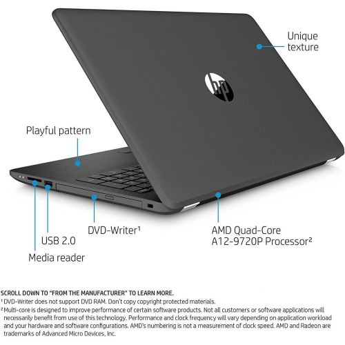 에이치피 2018 HP Business 15.6-inch HD Touchscreen Laptop PC, Quad-Core AMD A12 Processor up to 3.6GHz, 8GB DDR4 SDRAM, 1TB HDD, Webcam, HDMI, DVD±RW, AMD Radeon R7 graphics, DTS Studio Sou