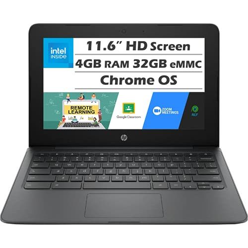에이치피 HP Chromebook 11.6 Inch Laptop, Intel Celeron N3350 up to 2.4 GHz, 4GB Memory, 32GB eMMC, WiFi, Bluetooth, Webcam, Chrome OS, Nly MP