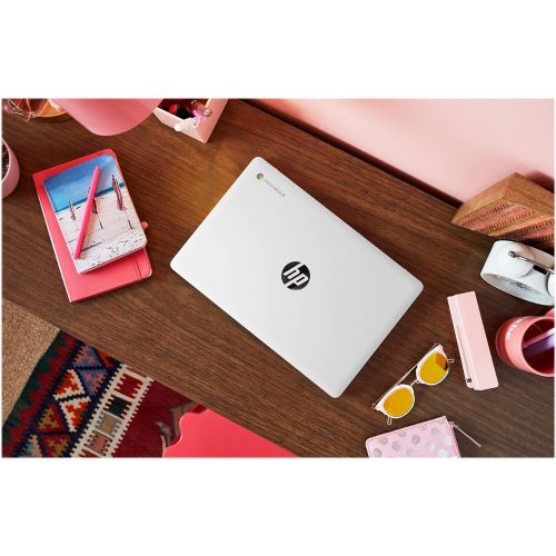 에이치피 HP 14 HD (1366x768) WLED-Backlit Touchscreen Chromebook Laptop, Intel Celeron N4000 Up to 2.6GHz, 4GB DDR4, 32GB eMMC, Bluetooth, Webcam, Media Card Reader, USB-C, Chrome OS, 64GB